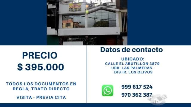 Venta de Casa distrito de los Olivos, cerca municipalidad de los Olivos. — foto 5