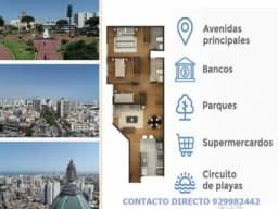 Remato Departamento de 3 Dormitorios Seminuevo en Piso 8 + 2 Cocheras en Magdalena del Mar