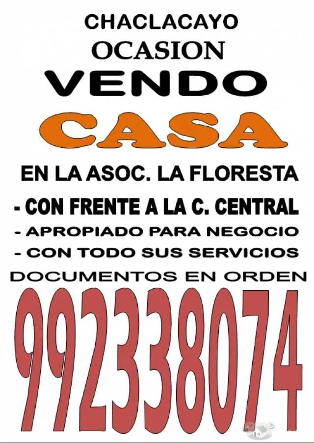 VENDO CASA PARA NEGOCIO - CHACLACAYO — foto 2