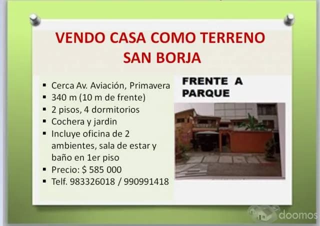 CASA SAN BORJA 500 000 DOLARES — foto 1