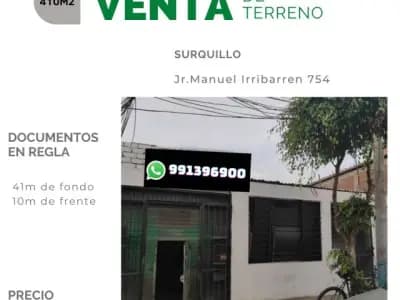 PROPIEDAD CON VALOR DE TERRENO - SURQUILLO