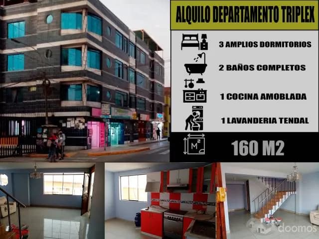 ALQUILO DEPARTAMENTO TRIPLEX, LOS OLIVOS — foto 1