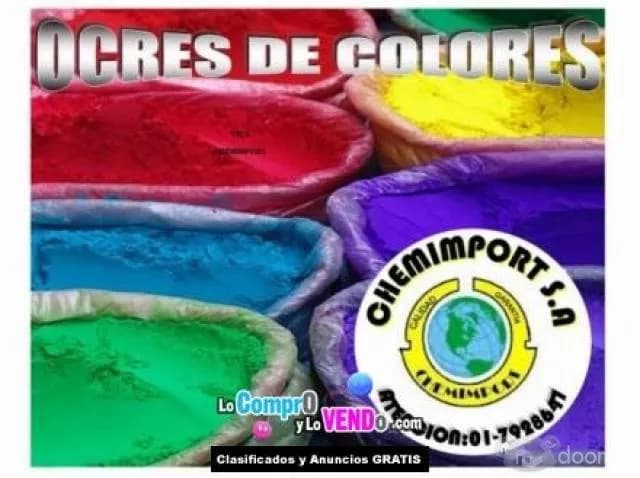 super venta de ocre importado,ocre nacionales,ocre bayer. — foto 1