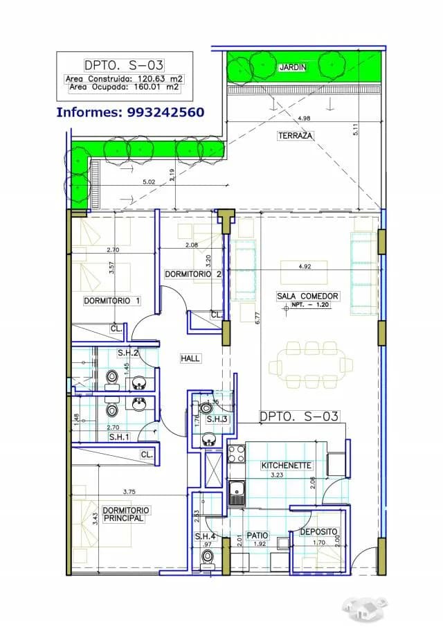 Flat 160 m2 con terraza Chacarilla San Borja — foto 2