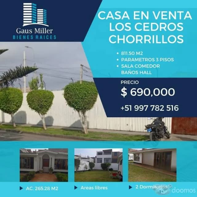 VENTA DE CASA COMO TERRENO LOS CEDROS DE VILLA CHORRILLOS — foto 1