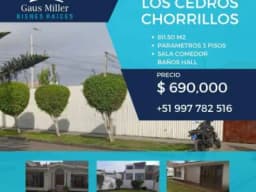VENTA DE CASA COMO TERRENO LOS CEDROS DE VILLA CHORRILLOS