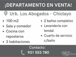 VENTA DE DEPARTAMENTO