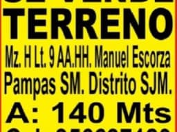 VENTA DE TERRENO