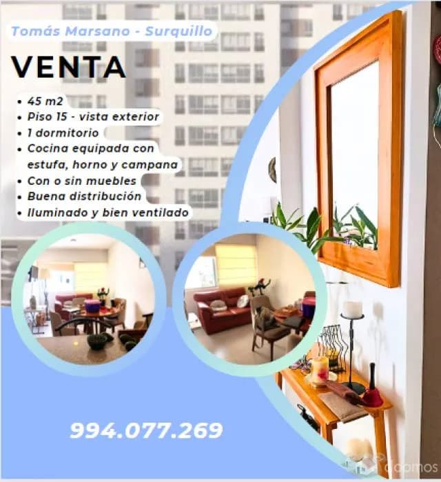 VENTA DEPARTAMENTO FUNCIONAL Y ACOGEDOR - AMOBLADO — foto 2