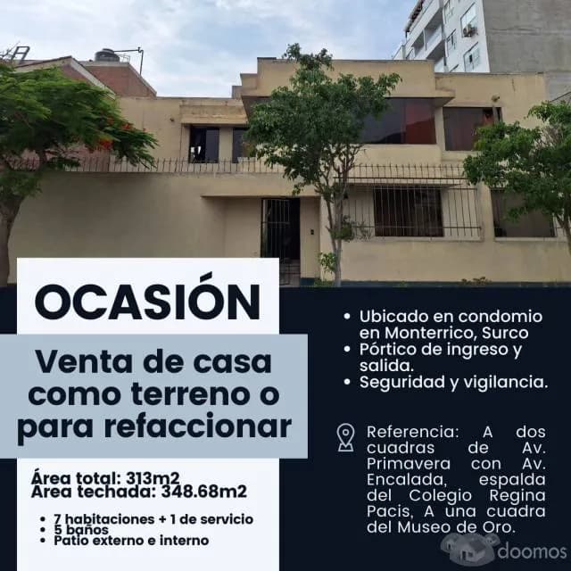 SE VENDE CASA COMO TERRENO,CUENTA CON TODOS LO SERVICIOS BASICOS Y DOCUMENTOS EN REGLA — foto 1