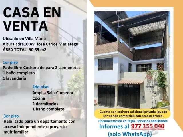 CASA DE 3 PISOS EN VENTA — foto 2