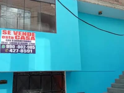 venta de casa de 120 mts-3 pisos ,con agua desague y luz propía-collique-9 dormitorios