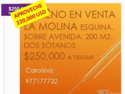 TERRENO ESQUINA 200 m2