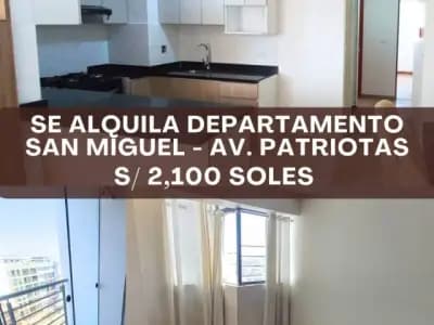 ALQUILER DE DEPARTAMENTO EN SAN MIGUEL AV. PATRIOTAS