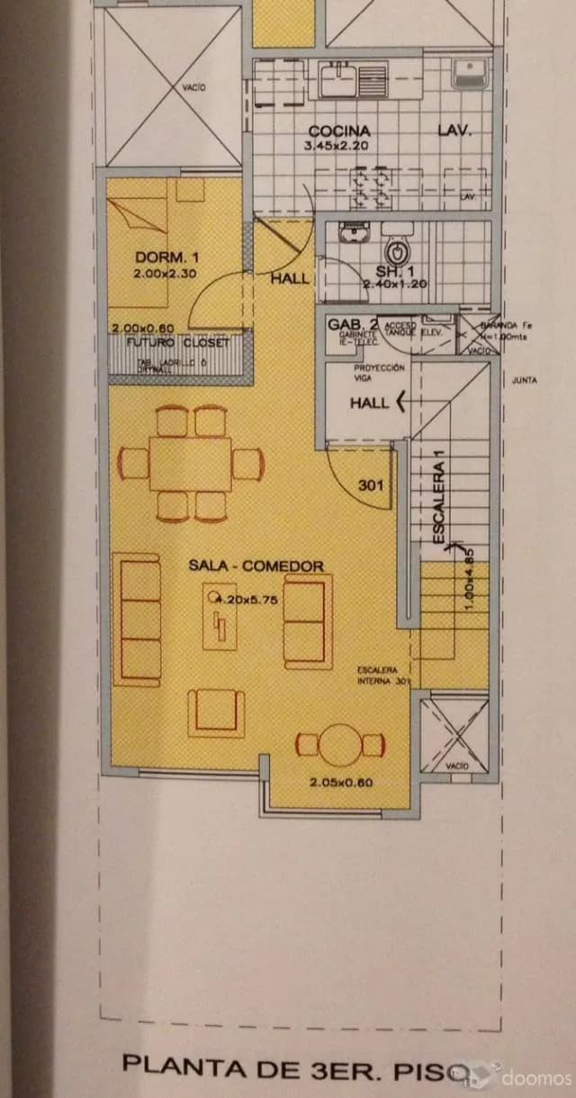 LOS OLIVOS - DEPARTAMENTO TRIPLEX EN PROYECTO — foto 1