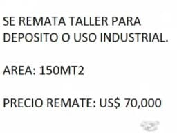 SE REMATA LOCAL PARA TALLER