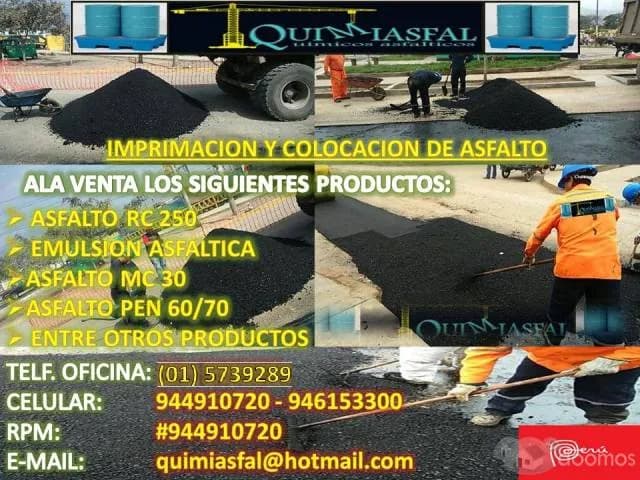 asfalto rc 250 venta cel.944910720 — foto 1