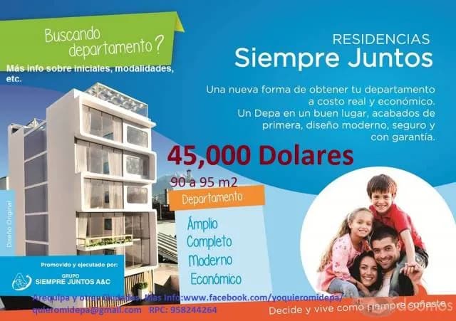 Departamento a 45,000 Dolares 90 a 95 m2 — foto 1