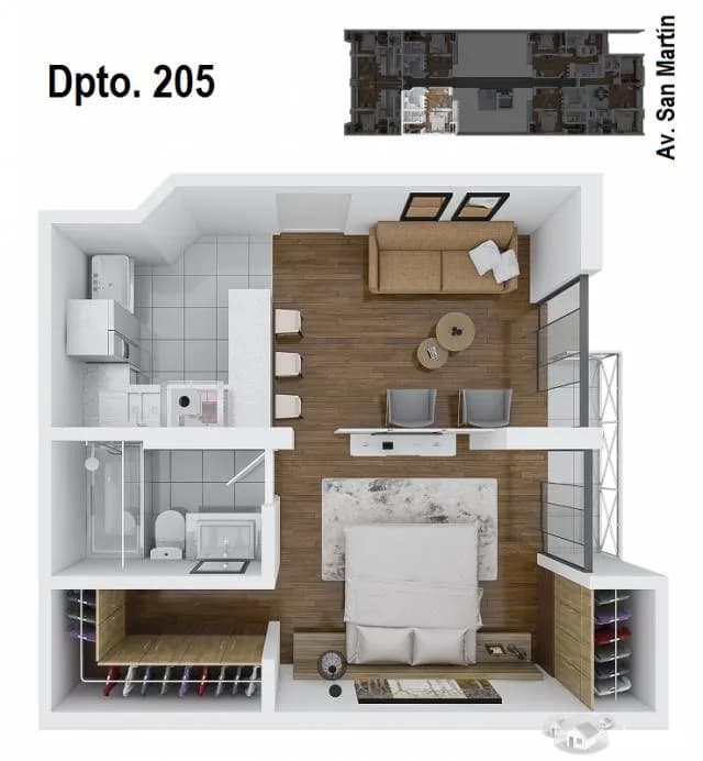 DEPARTAMENTOS DE UN DORMITORIO — foto 1