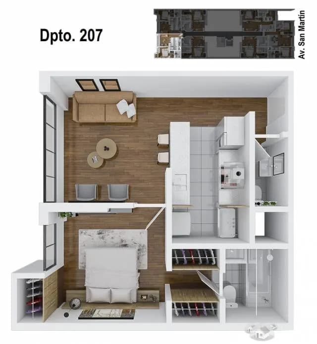 DEPARTAMENTOS DE UN DORMITORIO — foto 4