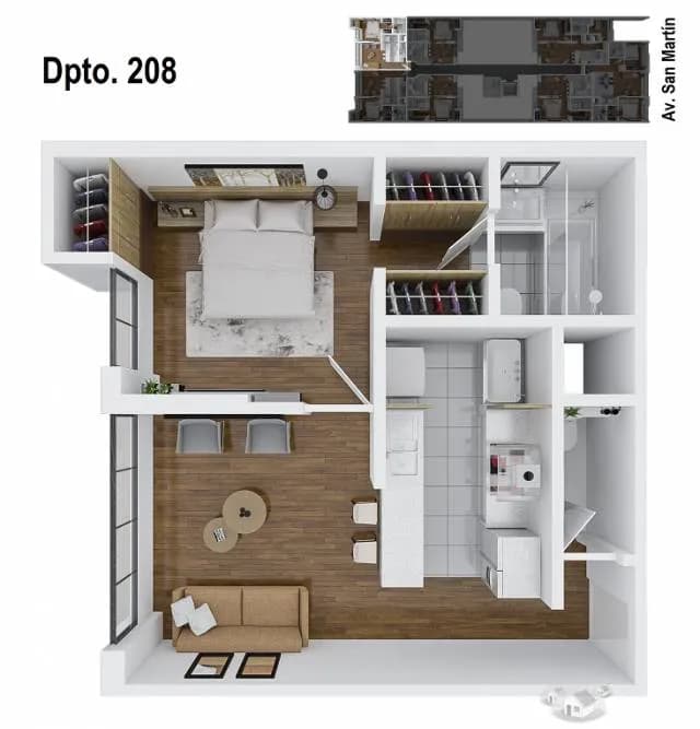DEPARTAMENTOS DE UN DORMITORIO — foto 5