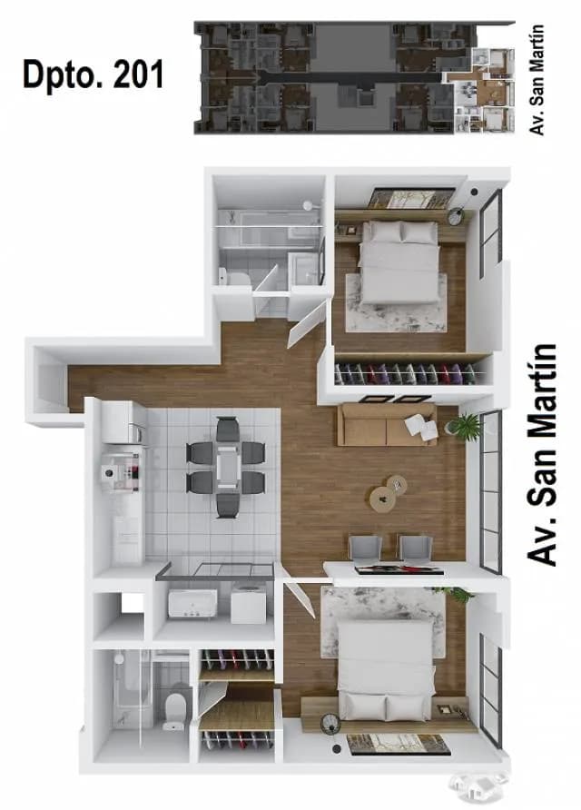 DEPARTAMENTOS DE UN DORMITORIO — foto 6