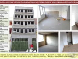 DEPARTAMENTOS NUEVOS 3 DORMITORIOS 2 BAÑOS  COCHERA FRENTE A PLAZA NORTE  URB TREBOL LOS OLIVOS DESDE $ 105.000
