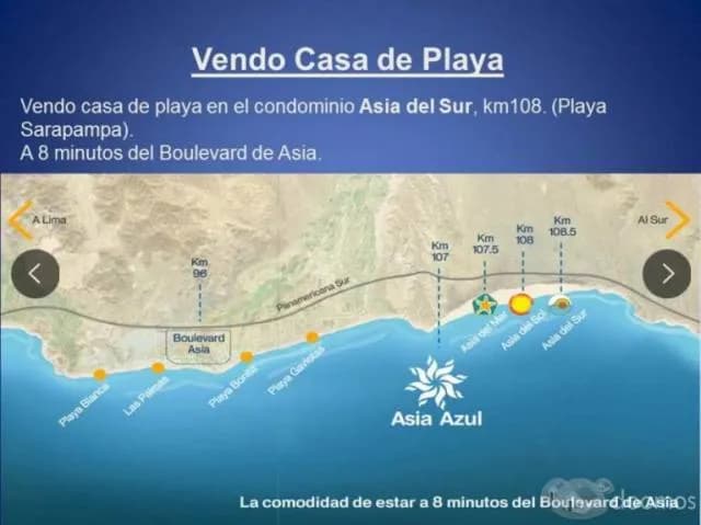 VENTA DE CASA DE PLAYA EN ASIA — foto 1