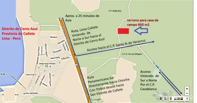 vendo terreno para casa de campo en cerro azul cañete — foto 1