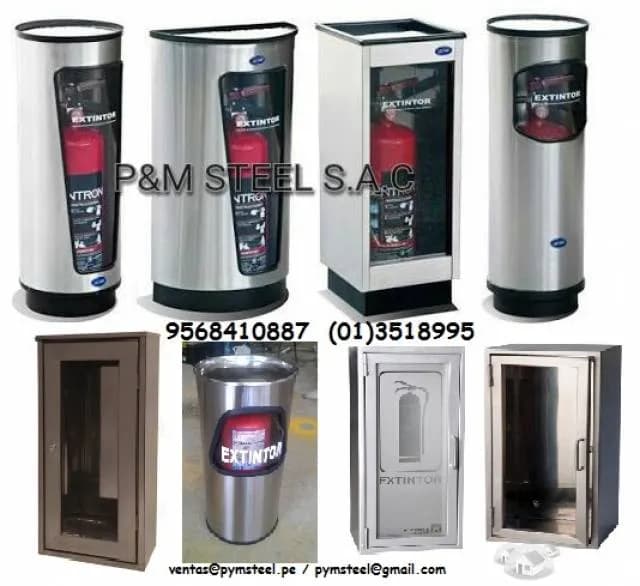 PORTA EXTINTOR DE ACERO INOXIDABLE — foto 1