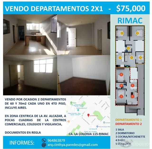 Vendo 2 departamentos al precio de 1 — foto 2