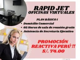 Alquiler de oficina en Miraflores desde 35 dólares