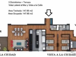 Vendo Frente al mar departamento 3habitaciones+BBQ+cuarto servicio