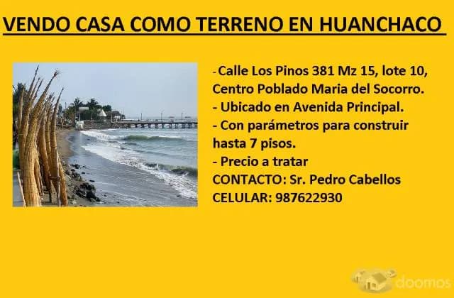 VENDO CASA COMO TERRENO EN HUANCHACO — foto 1