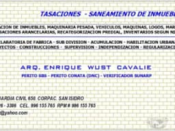 Tasación - Saneamiento de Inmuebles