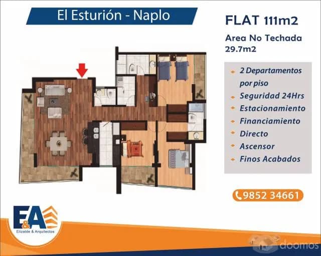 VENTA DE DEPARTAMENTOS EN EDIFICIO DE NAPLO "ESTURION" PRE ESTRENO — foto 2
