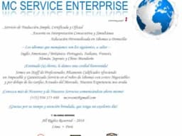 SERVICIO DE TRADUCCION, INTERPRETACION y EDUCACION PERSONALIZADA EN IDIOMAS A DOMICILIO