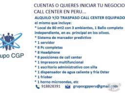Alquilo y/o Traspaso call center totalmente implementado