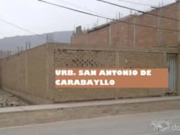 OCASIÓN VENDO TERRENO SEMI CONSTRUIDO, URBANIZACIÓN RESIDENCIAL SAN ANTONIO DE CARABAYLLO
