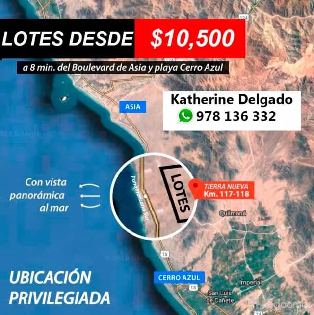 SEPARA TU LOTE CON $ 100 cerca a Asia y Cerro azul con servicios básicos — foto 1