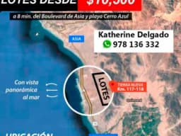 SEPARA TU LOTE CON $ 100 cerca a Asia y Cerro azul con servicios básicos