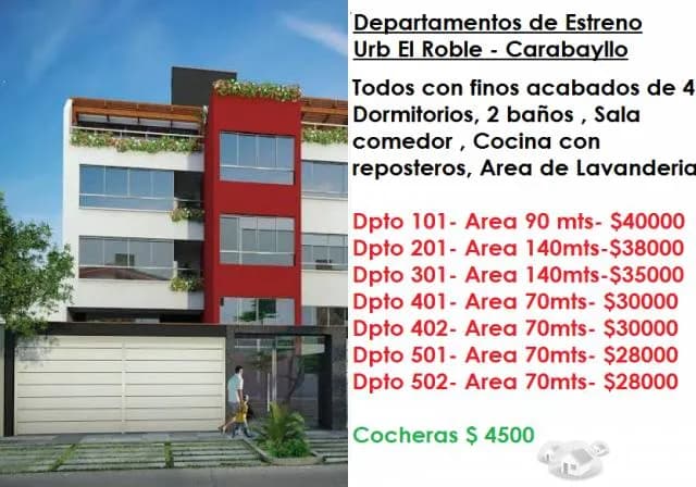 PROYECTO EL ROBLE - DEPARTAMENTOS DE ESTRENO — foto 1