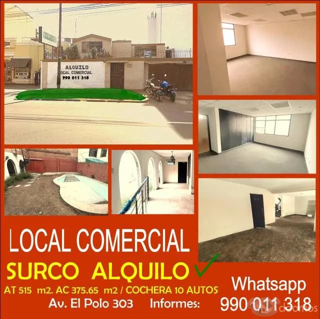ALQUILER LOCAL COMERCIAL SURCO. AV EL POLO — foto 1