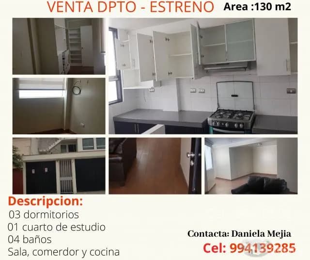 VENDO DEPARTAMENTO  DE ESTRENO SUPER AMPLIO — foto 1