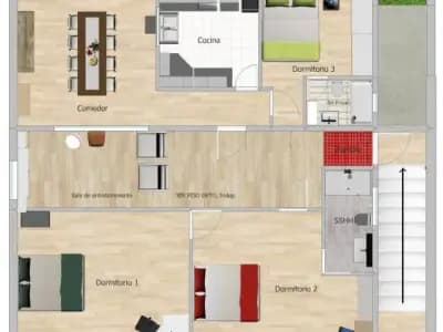Venta Casa 3 pisos 335 m2 construidos 1 piso independiente p renta u oficina en Santiago de Surco