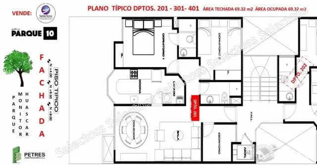VENTA DPTOS FLAT SAN MIGUEL PRE VENTA 2 DORM FRENTE A PARQUE — foto 13