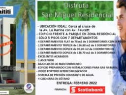 VEN TA DÚPLEX SAN MIGUEL EN PRE VENTA  3 DORM. VISTA Y FRENTE A PARQUE