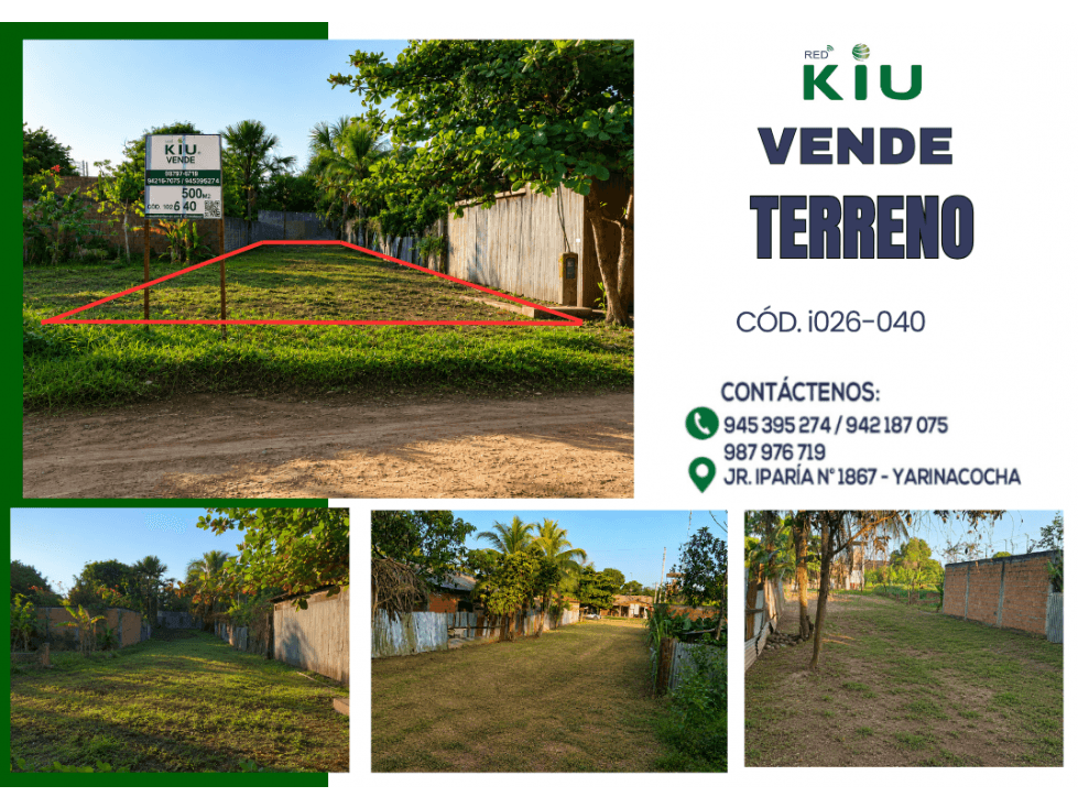 i026040 VENTA TERRENO - YARINACOCHA — foto 1