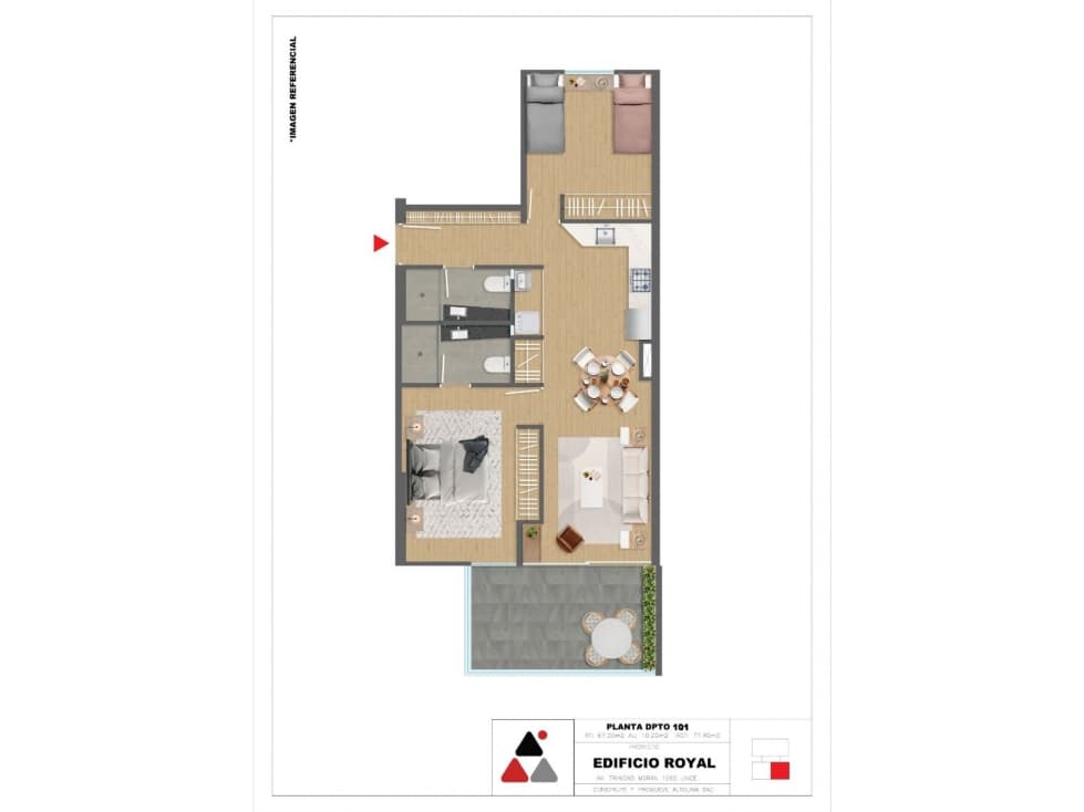Venta departamento 2 Dormitorios 1er piso Lince — foto 6