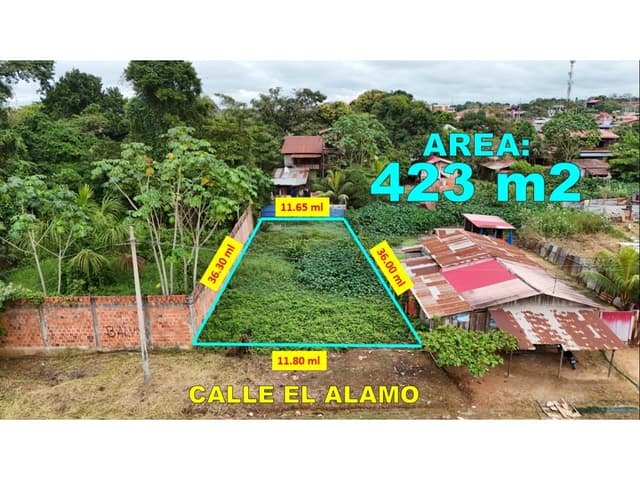 00726 - VENDO TERRENO YARINACOCHA  -  A.T 423 M2.